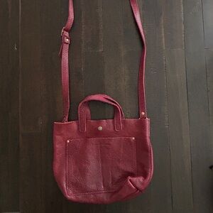 Portland Leather Red Crossbody Bag